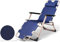 Strandstühle, Klappstuhl, Klappbett für die Mittagspause im Büro, Zuhause, Balkon, Garten, Freizeit, Strandbett und Stuhl/Blau + verdicktes Perlwattepad (Blau)
