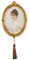 SDlumeiy Vintage 5X7 Fotorahmen, Oval Harz Fotorahmen, Desktop-Fotorahmen, Wand montiert Fotorahmen mit Anhänger für Desktop-und Wand-Display (Gold 5x7) (Gold, 5x7)