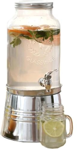 HSHTTKL Distributeur de bière de Grande capacité 6L/203OZ, Seau à jus en Verre avec Robinet, Distributeur de Boissons pour bière/vin/Eau, récipient de Boisson