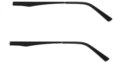 Fendawn Strive Metallbügel Ersatz, Brillenbügel Ersatzbügel Beine 6 mm Breite Gestellreparaturset Universal (1 Paar, Schwarz)
