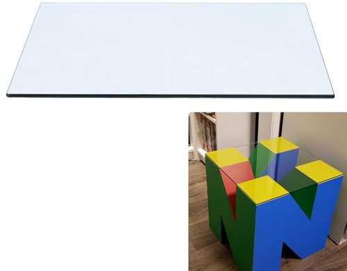 Tischplatte Glasplatte Tischplatte Schreibtischplatte Ersatztischplatte Glasplatte, Gehärtetem Glas Rechteckig, Glas Tisch Glasscheibe 8mm Dick, Kanten Geschliffen und Poliert(100x80cm)