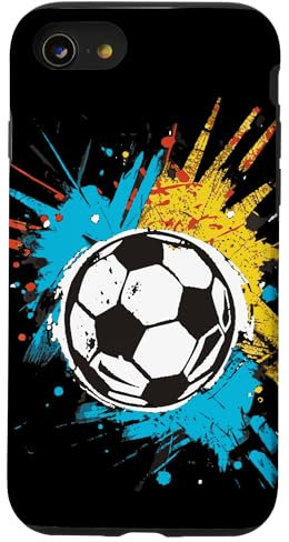 Fußball Kunstwerk Bunten Farbexplosion Hülle für iPhone SE (2020) / 7 / 8