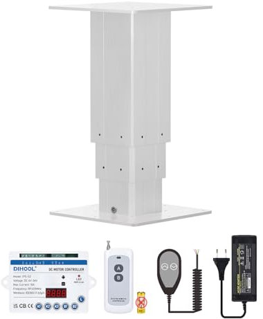 DIHOOL Hubtisch Elektrisch 70KG Last Lift 265-540MM 10MM/S für Hubtisch Wohnwagen, Hundefriseur Tisch