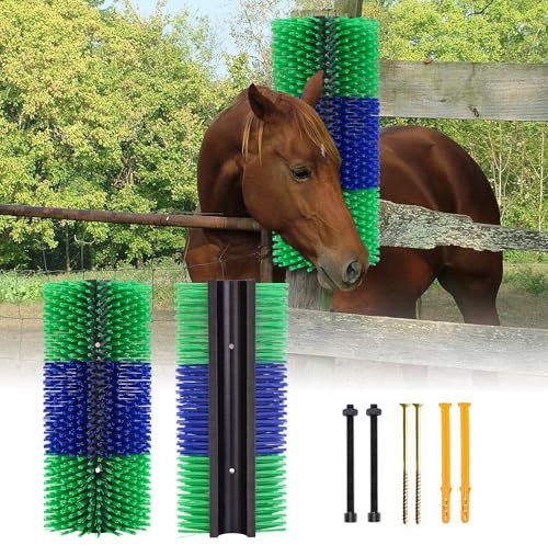 GHWMYD Brosse à griffer pour cheval, brosse à crinière, brosse de toilettage pour cheval, brosse de massage pour soulager les démangeaisons pour animaux tels que chevaux, vaches, moutons