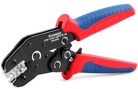 Knoweasy KN-2549 Präzisions-Crimpzange, kompatibel mit JST, Molex, Dupont-Klemmen, ergonomische Draht-Crimpzange für effiziente Kabelbaum, Steckverbinder und elektrische Reparatur
