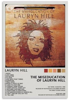 The Miseducation of Lauryn Hill by Lauryn HillArtist Album Cover Poster Leinwand Malerei Poster Ölgemälde Druck Poster Kunstalbum Home Painting Wohnzimmer Dekoration Leinwand Art Deco Wanddekoration 1