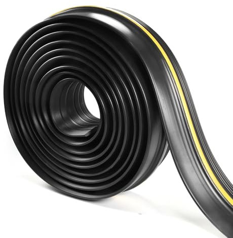 ZLLZPZD Garagentor Dichtung 6M/12mm Türdichtung Unten Gummi Haustür Dichtung Garagen Boden,Universeller Türbodendichtung für Garage,Lager,Werkstätten Zugluftstopper Hochwasserschutz Schalldämmung
