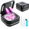 Ultraschallreinigungsgerät für Zahnersatz,43000Hz UV Ultraschallreiniger, 180ML Ultraschallreinigungsgerät Brille 2 Modi für Zahnprothesen, Aligner, Retainer, Mundschutz, Schmuck, Whitening Trays