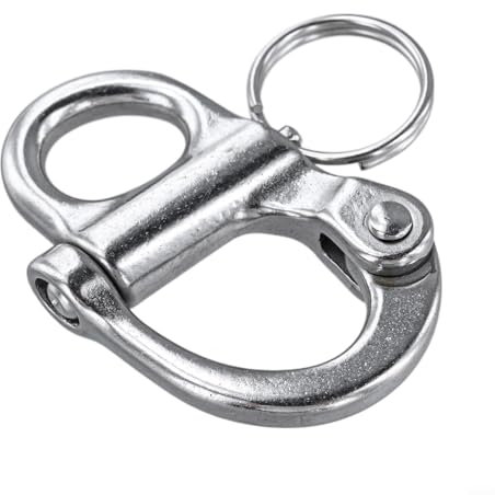 User Friendly Quick Release Mechanism on Our Sturdy 316 Stainless Steel Snap Shackles (52mm)