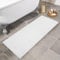 Brentfords White Shower Mat Non Slip Bath Mat, Noodle Chenille Shower Bathroom Rug Highly Absorbent Washable Long Floor Mats - 45 x 110cm