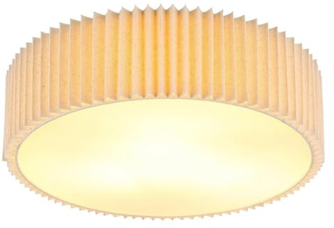 GLOBO Deckenleuchte - Ø 43 cm - 3-flammig - Beige - Metall - Stoff