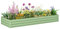 Outsunny Hochbeet Stahl, Pflanzbeet Frühbeet Gartenbeet Blumenkasten steckbar, Pflanzkasten Pflanzkübel Gemüsebeet 241x90,5x30cm für Garten Terrasse, für Blumen, Pflanzen, Obst, Gemüse, Grün