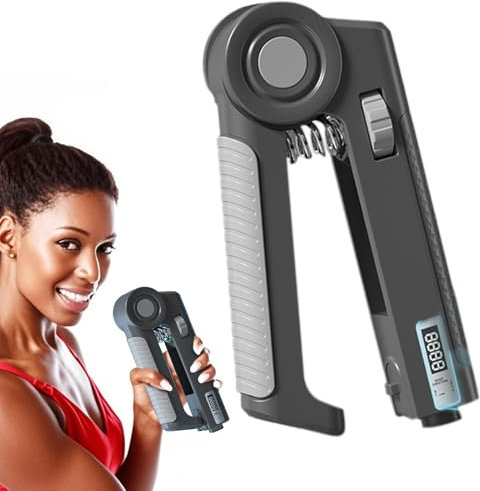 Medidor de fuerza de agarre, dinamómetro de agarre manual - Dinamómetro electrónico del entrenador de fuerza de agarre de los dedos | Fortalecedor de manos digitales ajustables profesionales para el d