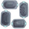 Molde De Pan De Silicona - Desmolde Fácil Pan,4 Piezas Recipiente De Cocina Seguro Para Microondas Para Postres Brownies Pasteles Pastel De Carne Quiches Lasaña Y Tartas