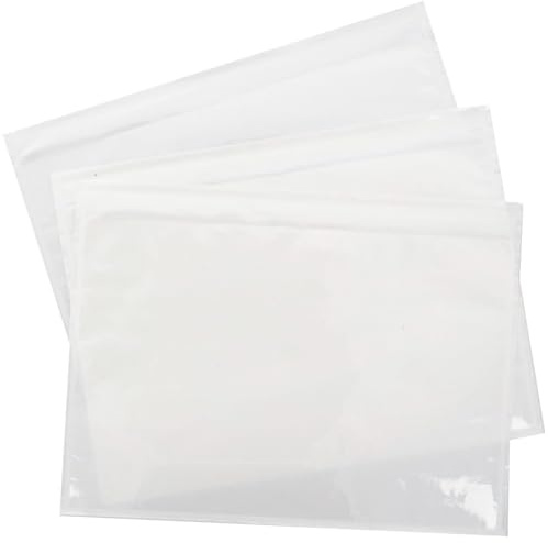 LOGIC PACK Lieferscheintaschen DIN C4 transparent selbstklebend 1000 Stück | LDPE-Folie, wasserfest, stark selbstklebend, scanbar, recycelbar, für Begleitpapiere und Rechnungen, sicher schützend