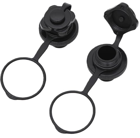 2 Pcs Inflatable Boat Spiral Air Plugs,Inflatable Boat Air Valve,One-Way Inflation Replacement Anti-Leakage Bungs,Replacement for Kayak, Dinghy, Airbeds, Hot Tub, Raft (Black)