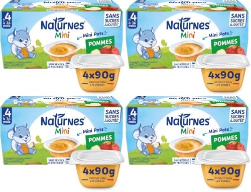 NESTLÉ BÉBÉ - MINI POMMES DES 4-6 MOIS 6x50g (Lot de 4)