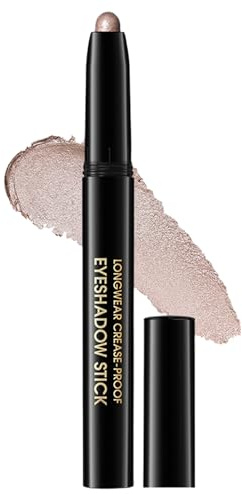 Creme Glitzer Lidschattenstift - Champagner Glitter Wasserfest Eyeshadow Stick, Langanhaltender Lidschatten Stift mit Sanfter Textur, Shimmer Multifunktionaler Stick - Für Alle Hauttypen Augen Makeup