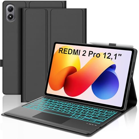 Occtingkind Per Redmi Pad 2 Pro Cover Tastiera con RGB & TP Italiana