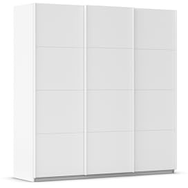 Rauch Möbel KULMBACH, Schwebetürenschrank, Farbe Weiß, Breite 203 cm | Kleiderschrank mit Schwebetüren, Schiebetüren, 3-türig, Zubehör Classic, für Schlafzimmer, Jugendzimmer, Garderobe, Flur