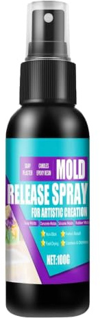 Ungtyb Spray desmoldante para resina, moldes | 100g Agente Antiadherente | Desmoldeante para Epoxi | para Fabricación y Moldeo de Velas, Jabón, Hormigón, Yeso, Hogar, Taller, Garaje, Sala de