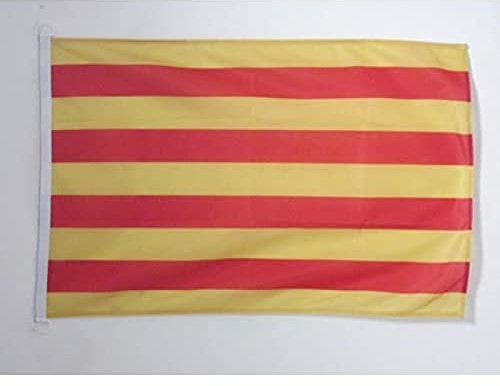 AZ FLAG Bandera de CATALUÑA 90x60cm Uso Exterior - Bandera CATALANA - Catalunya 60 x 90 cm Anillos
