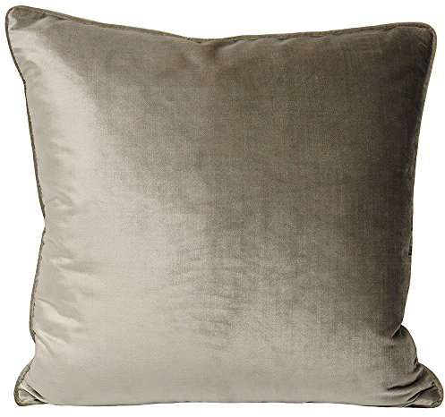 Paoletti Riva Luxe Velvet Cojín - Mink Gris - Terciopelo Suave Tacto del Tejido - Reversible - Hidden Cierre De Cremallera - Lavable A Máquina - 100% Poliéster - 55 X 55 Cm (22 X 22 Pulgadas)