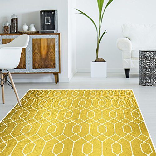 Viniliko Teppich, Vinyl, goldfarben, 133 x 200 x 3 cm