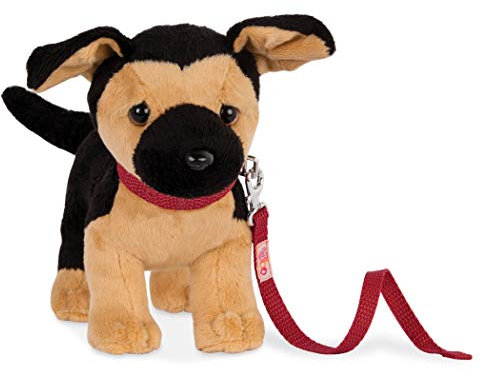 Our Generation – Puppenzubehör – Deutscher Schäferhund Kuscheltier – 15 cm Haustier Plüschhund – Accessoires für 46 cm Puppen – Spielzeug für Kinder ab 3 Jahren
