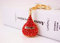 Gifts UK® Gold Perfume Bottle Crystal Diamante Rhinestone Handbag Charm Bag Charms Keyrings Pendant Key Chain *UK Stock* (Red)
