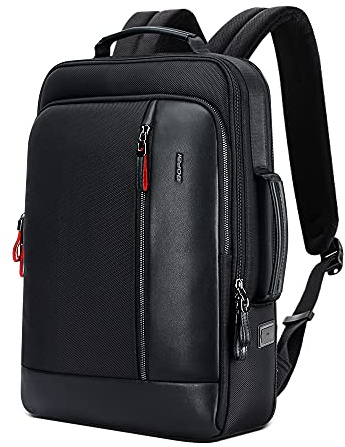 BOPAI Intelligent Increase Backpack Men Travel Friendly Laptop Backpack Water Resistant Anti-Theft Laptop Rucksack with USB Charging Business Laptop Backpack for Men College Backpack Travel, Black