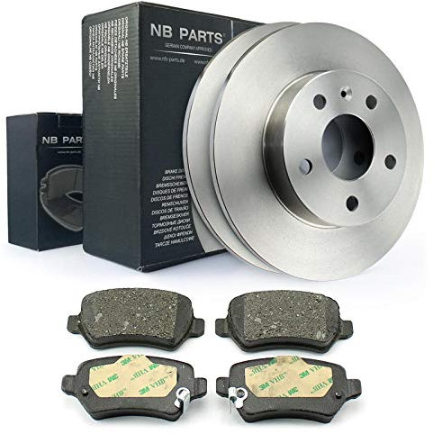 NB PARTS Bremsscheiben 264mm voll Beläge hinten passend für Opel Astra G H Combo Meriva Zafira
