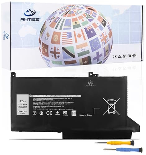 ANTIEE 42Wh 3Cell DJ1J0 Laptop Battery for Dell Latitude 7280 7480 7380 7290 7390 7490 E7280 E7380 E7480 E7290 E7390 E7490 Series Notebook 451-BBZL PGFX4 ONFOH DJ1JO 11.4V 3500mAh