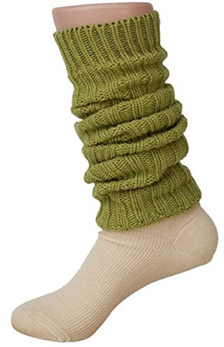 Hirsch Natur, Beinstulpen, 100% Wolle (kbT) (Maigrün)