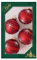 Krebs Glas Lauscha Rot Matte 7cm Kugeln mit Sternen und Streifen