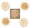 COM-FOUR® 4X Großes Strohstern-Set - XXL Fensterschmuck aus Stroh - Strohsterne in 2 Ausführungen - natürlicher Christbaum-Schmuck - 26cm/28cm