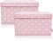 LIFENEY 2-Set Aufbewahrungsbox Kinder (37x25x21cm) I Aufbewahrungskorb für Kinderzimmer und Wohnbereich I Kinder Aufbewahrungskiste (Rosa Stern)