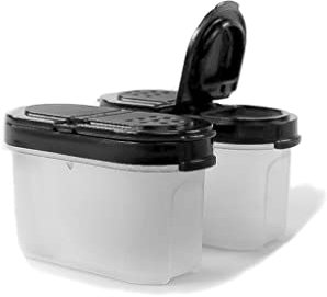 TUPPERWARE Lot de 2 petits récipients à épices 120 ml Noir
