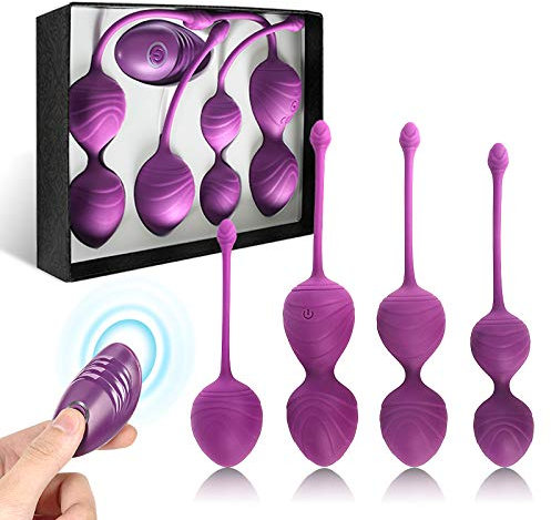 Kegel Bolas Chinas, Bolas Ejercicios Pelvicos con Diferentes Pesos, 2 en 1 Ejercitador para Fortalecer el Musculo Pélvico Mujer de Silicona Masajeado