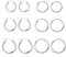6 Paar Creolen für Frauen Silber Gold Creolen Kleine Set Hypoallergen Ohrringe für Frauen Mädchen (8MM-12MM)