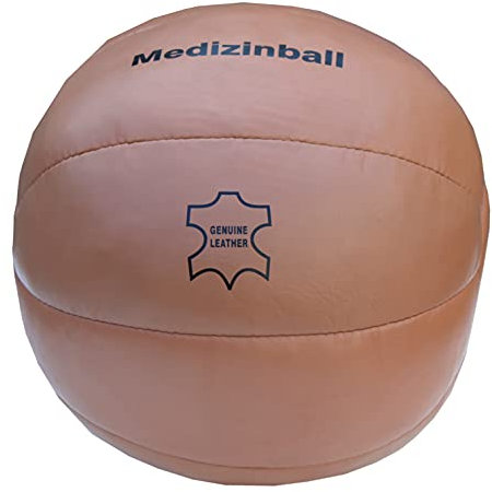 Lisaro Original Medizinball aus Echtleder – Superqualität, Vintage Retro Look, Gymnastik/Fitness Ball, Gewichtsball, Slamball, Gewichtsbälle in, 1-5 KG Lieferbar(4-kg)