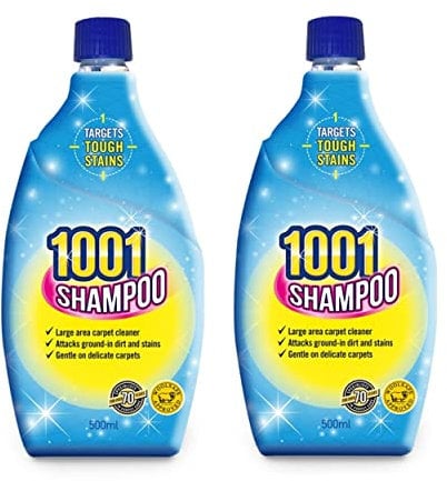 2 x 1001 Carpet Shampoo Hand Cleaner Solution Deep Clean Dirt Stain Remover 500ml