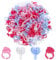 Fuyamp 200 Pcs Lash Glue Holder, Plastic Glue Rings Glue Holder Rings, Love Heart Shaped Lash Glue Rings False Eyelash Glue Ring Cup Lash Volume Rings for Eyelash Extension(4 Colors)(200 Pcs)