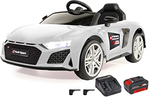 Ride-on Audi R8 Spyder 18V Einhell Power X-Change inkl. Starter Set - Schnellwechsel-Akku System, offiziell lizenziert, Bluetooth, Elektroauto