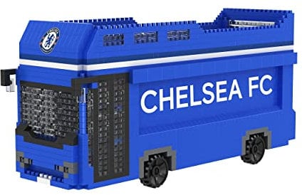 FOCO Offizielles Lizenzprodukt Chelsea FC BRXLZ Bricks Fußballbus Spielzeugmodell