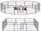Hundelaufstall Welpenlaufstall Haustier Zaun Welpenauslauf Falten Metall Playpen Übung Outdoor Playpen (12-Stück, 60cm)