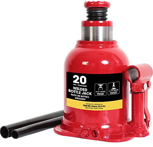 BIG RED ATH92007AR Torin geschweißter hydraulischer Wagenheber, flach, 20 Tonnen, Rot