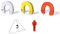 wellenshop Hufeisen-Rettungsring Set - Hufeisenring mit Halterung & Rettungslicht Farbe Gelb