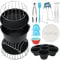 RISVOWO Accesorios Freidora De Aire, 13 Pieces Air Fryer Accessories, 8 Inch Accesorios Freidora Sin Aceite Para Freidora De Aire Phillips/Cozyna/Cosori, Molde Para ResposteríA, Bandeja Para Pizza