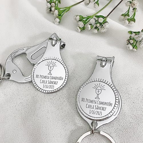Tagliaunghie Personalizzato Portachiavi Apribottiglie Prima Comunione Souvenir, Personalizzato Bomboniera Battesimo Bambino Regalo Di Battesimo Per Gli Ospiti Regali Per Feste Per Matrimoni, Complea